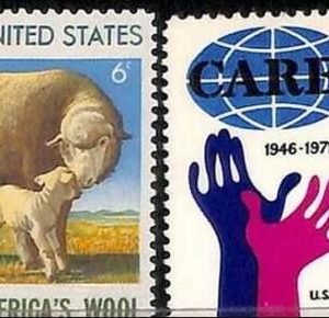 94811a - USA - STAMPS - Sc # 1423 +1439 TAGGING OMITED -  MNH  Sheep WOOL + CARE