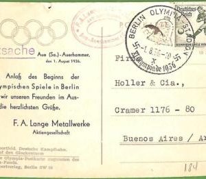 ah2667 - GERMANY - POSTAL HISTORY - OLYMPIC GAMES Football 1936 - STADIUM