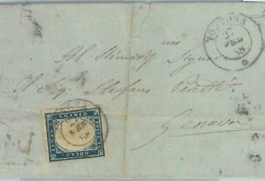83488 -  SARDEGNA - STORIA POSTALE: Sass # 15 Aa  su Busta da TORTONA - CARDILLO