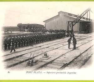 af0821 - ARGENTINA - Vintage Postcard - La Plata - Military