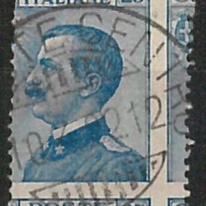 56872 - ITALIA REGNO -  varietà - Sassone  83  usato -  Dentellatura spostata