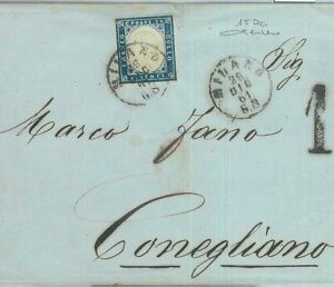 83504 -  Antichi : SARDEGNA - STORIA POSTALE: Sass # 15 Dc  su Busta - CARDILLO