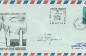 84704 - ITALY - Postal History - SPECIAL COVER 1980 Helicopter Flight - Novara