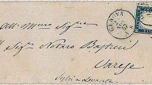 31041  Antichi Stati: SARDEGNA - Sassone 15Ac su busta da GENOVA a VARESE 1857