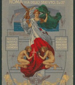 Lib1051 - CARTOLINA d'Epoca PUBBLICITARIA Illustrata - BIGLIARDI Magazzini ROMA