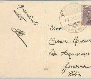 72091 - REGNO - Storia Postale: CARTOLINA con annullo PIROSCAFO Conte Rosso 1925