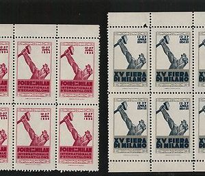 47646 -- ITALIA Regno  - CHIUDILETTERE Poster Stamps - FIERA DI MILANO 1934