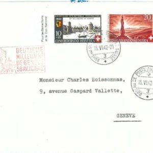 71383 - SWITZERLAND - Postal History -   FDC Cover 1942 - Zumstein B15/6