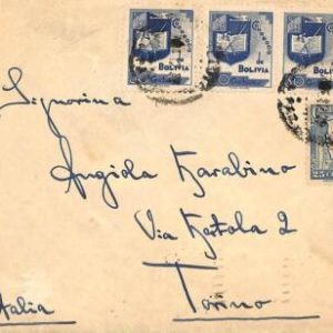 ad6115 - BOLIVIA - POSTAL HISTORY -  COVER to ITALY  1939 Maps