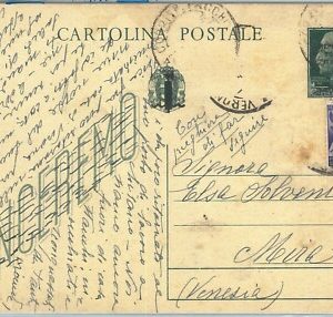 71691 - ITALIA RSI - Storia Postale - INTERO POSTALE + bolli MONUMENTI