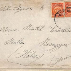 ad6121 - BOLIVIA - POSTAL HISTORY -  Habilitado stamp on COVER to ITALY  1926
