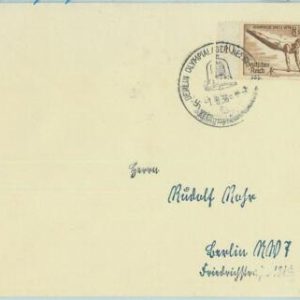 68179 - GERMANY - POSTAL HISTORY - COVER - 1.8.1936 Olympic postmark: BERLIN a