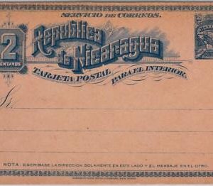40352 -  NICARAGUA- POSTAL STATIONERY: Higgings & Gage # 34 - DOUBLE CARD