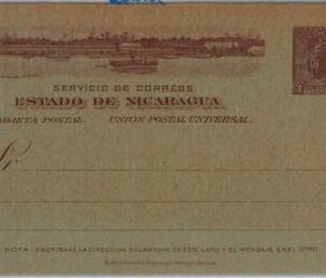 40359 - NICARAGUA - POSTAL STATIONERY: Higgings & Gage # 3 - DOUBLE CARD