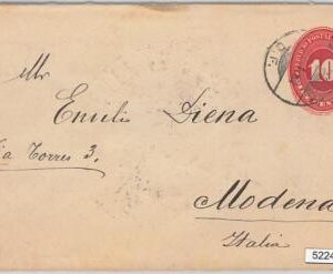 52246 - MEXICO - POSTAL STATIONERY COVER - Higgings & Gage # 32 to MODENA 1889