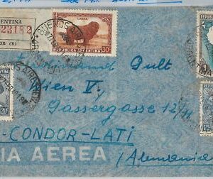 43381 -  ARGENTINA - POSTAL HISTORY  - REGISTERED AIRMAIL COVER to AUSTRIA 1941