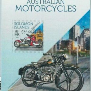 M1376 - ISLAS SALOMÓN - ERROR, 2013 HOJA MISSPERF: Motos australianas