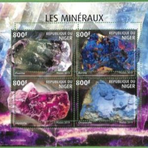 A2428 - NIGER - ERROR: MIPERF, Kleinbogen - 2019, Mineralien, Edelsteine