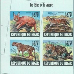 M1513 - NIGER - ERROR, 2013 HOJA MISSPERF: Felinos, Pantera Leopardo, Animales