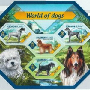 M1407 - SALOMON-INSELN - FEHLER 2014 MISSPERF-BLATT: Hunde, Cocker Spaniel...