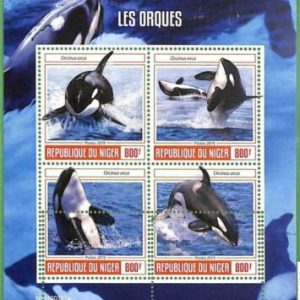 A2433 - NIGER - ERROR: MISPERF, Miniatura s - 2019 Ballenas orcas, Vida marina
