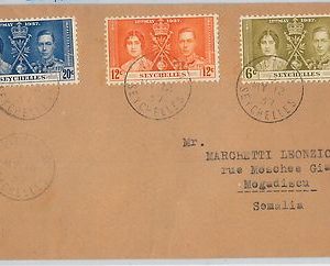 59550 -  SEYCHELLES  - POSTAL HISTORY:  COVER to  SOMALIA - 1937 - ROYALTY