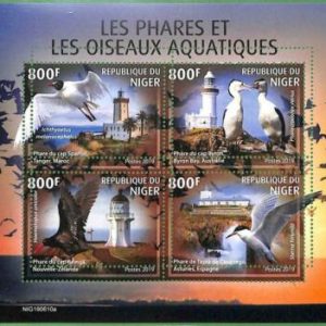 A2427 - NIGER - ERROR: MISPERF, Ficha miniatura - 2019, Faros, Aves
