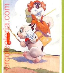 af4331 - VINTAGE POSTCARD - ILLUSTRATED - Dogs