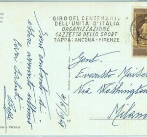 67956 - ITALY - POSTAL HISTORY -  SPECIAL POSTMARK:  CYCLING  1961