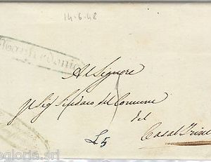 63997 - ITALIA REGNO - STORIA POSTALE : BUSTA prefilatelic da MANFREDONIA 1848