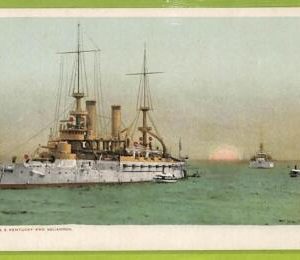 af7073 - USA - VINTAGE POSTCARD   - Ships Kentyucky and Squadron  NAVI