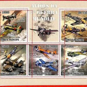 A3249 - SAO TOME & PRINCIPE, ERROR MIPERF, Miniatur s: 2010, WW II, Flugzeuge