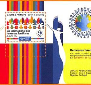 A6753 - SAO TOME & PRINCIPE, Error, 2020, HOJA DE RECUERDO DE MISSPERF: Cov...