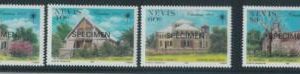 78434c  -  NEVIS  - STAMPS:  ARCHITECTURE  4 values MNH - Overprinted SPECIMEN