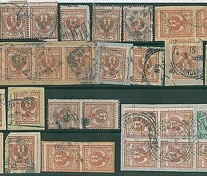 ITALIA REGNO - STORIA POSTALE : LOTTO francobolli usati: VARIETA' / ANNULLAMENTI