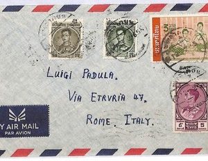 ai1962 - THAILAND - Postal History - AIRMAIL Cover to Italy 1965