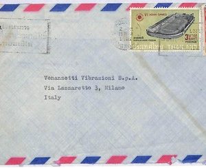 ai1961 - THAILAND - Postal History - AIRMAIL Cover to Italy 1970's SPORT