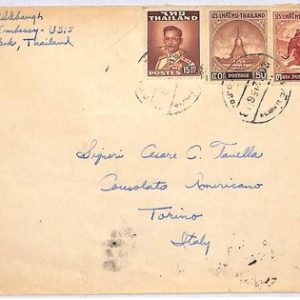 ai1959 - THAILAND - Postal History - Cover to Italy   1956
