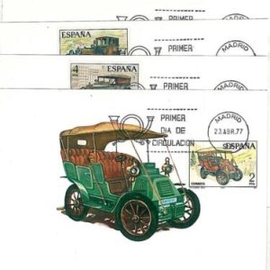 14688 - SPAIN- SET OF 4 MAXIMUM CARD - 1986:CARS TRANSPORT