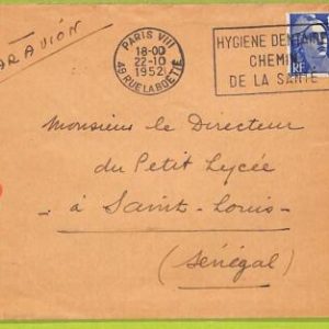 af9914 - FRANCE - POSTAL HISTORY - COVER - 1952, MEDICINE Dentistry