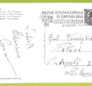 af9843 - ITALY - POSTAL HISTORY - Postcard - 1961, MEDICINE Cardiology HEART