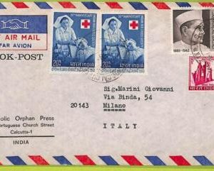 af9782 - INDIA - POSTAL HISTORY - Airmail COVER -  MEDICINE Red Cross