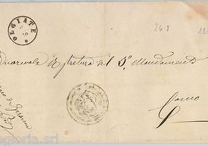 61441  - ITALIA REGNO - STORIA POSTALE :  BUSTA da OLGIATE Como 1870