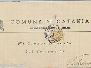 61445  - OCCUPAZIONE ALEATA SICILIA - STORIA POSTALE -  BUSTA COMUNALE 1944
