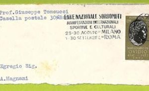 af9892 - ITALY - POSTAL HISTORY - Postmark on CUTOUT - MEDICINE Disabled