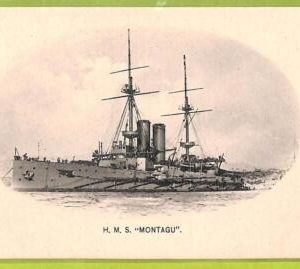 af7148 - VINTAGE POSTCARD  Ansichtskarten - H.M.S. SHIP "Montagu"