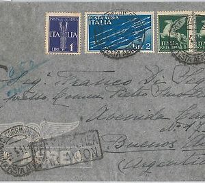 53938 - ITALIA REGNO - Storia Postale:  BUSTA posta aerea LATI - TASSATA 1941