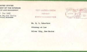 ZA1556 - USA  - POSTAL HISTORY - MECHANICAL POSTMARK on cover FOREST FIRES  1955