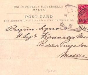 ac6748 - MALTA - Postal History - POSTCARD  to ITALY 1902