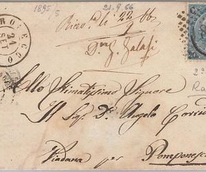 CREMONA --- ITALIA REGNO:  storia postale - Sassone 24 su  BUSTA da Robecco 1866